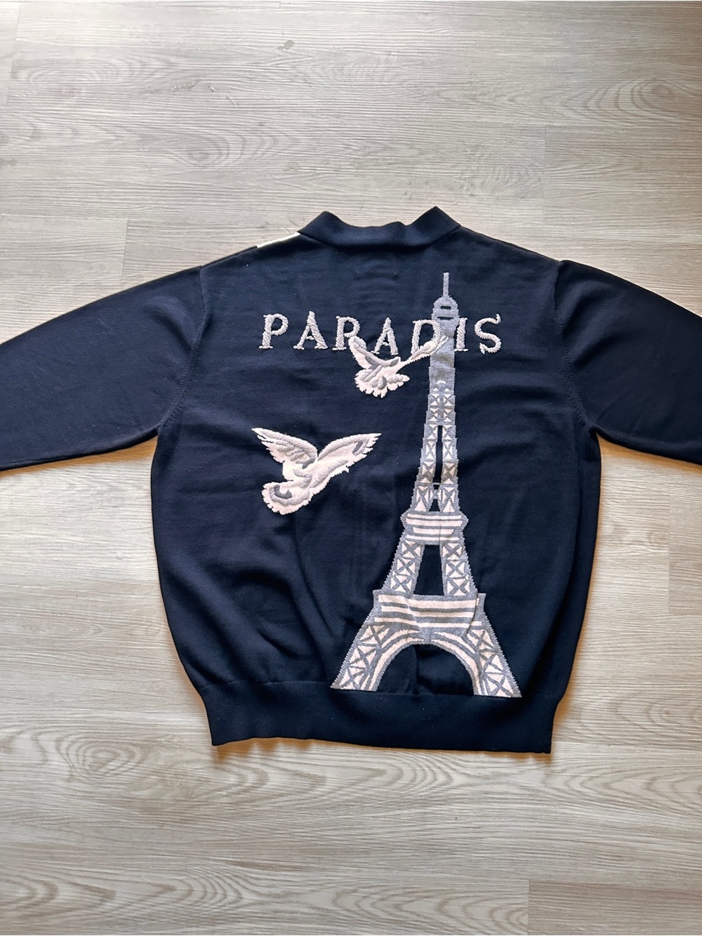 RARE! 3.PARADIS x Paris Saint-Germain PSG Tour Eiffel Cardigan Sweater Black L